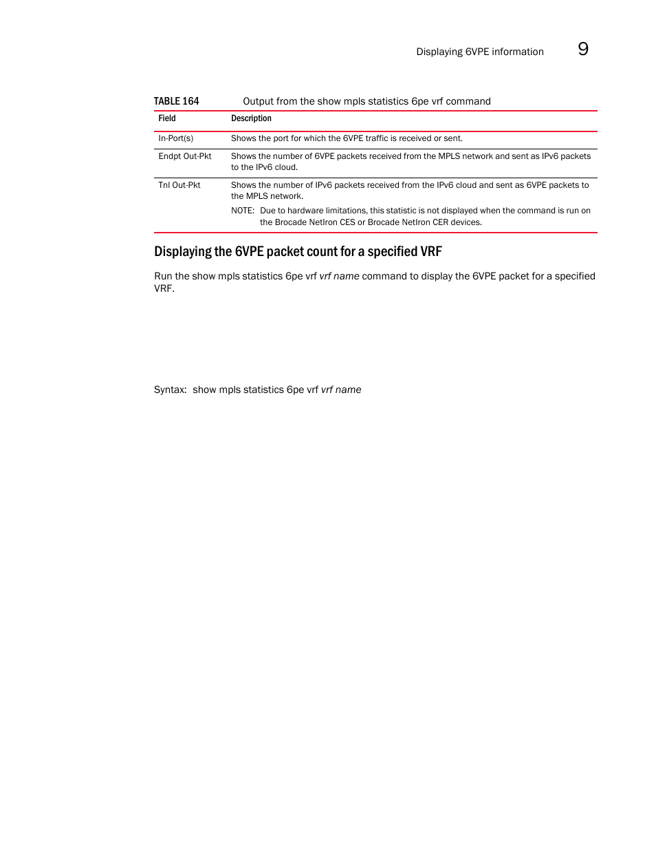 Brocade Multi-Service IronWare Multiprotocol Label Switch (MPLS) Configuration Guide (Supporting R05.6.00) User Manual | Page 851 / 852