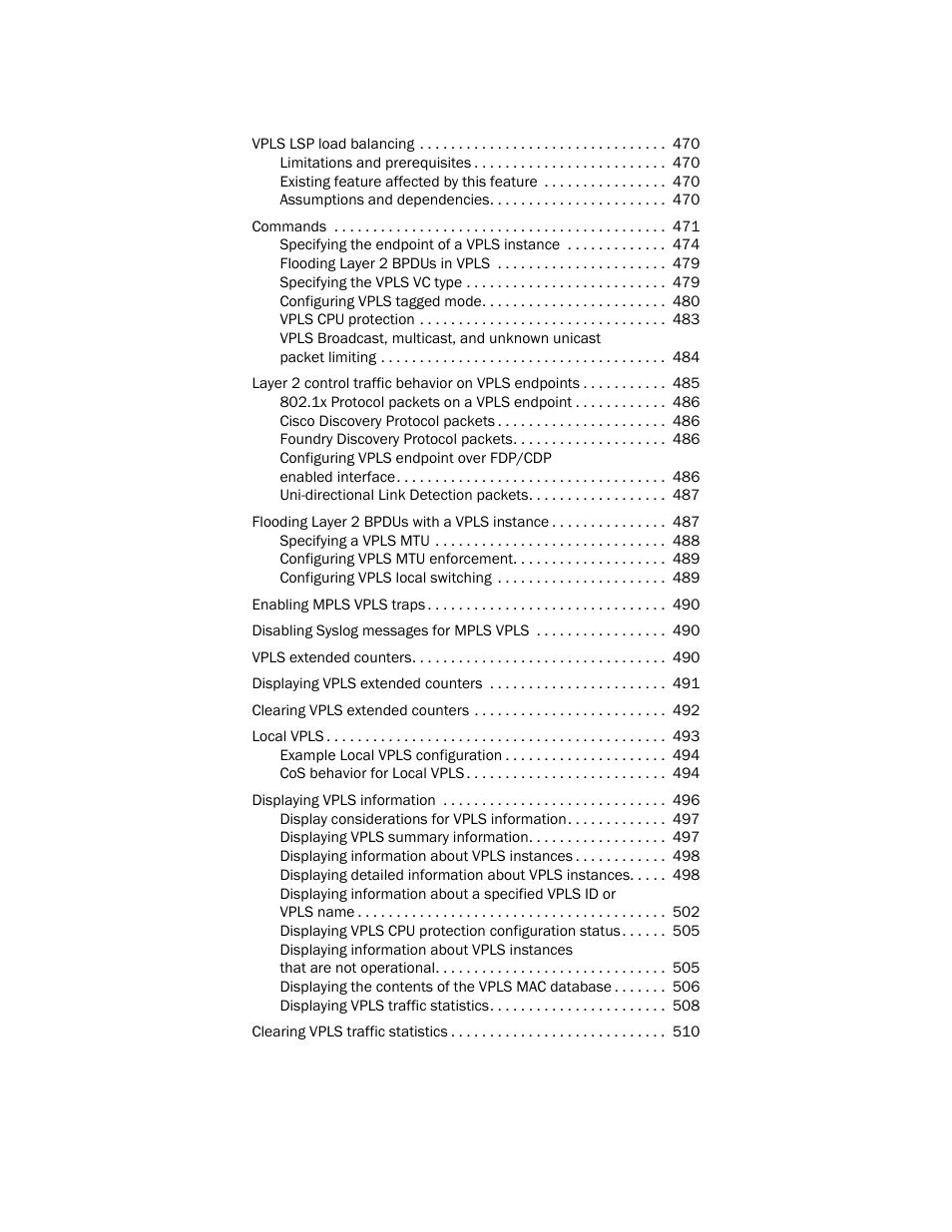 Brocade Multi-Service IronWare Multiprotocol Label Switch (MPLS) Configuration Guide (Supporting R05.6.00) User Manual | Page 9 / 852