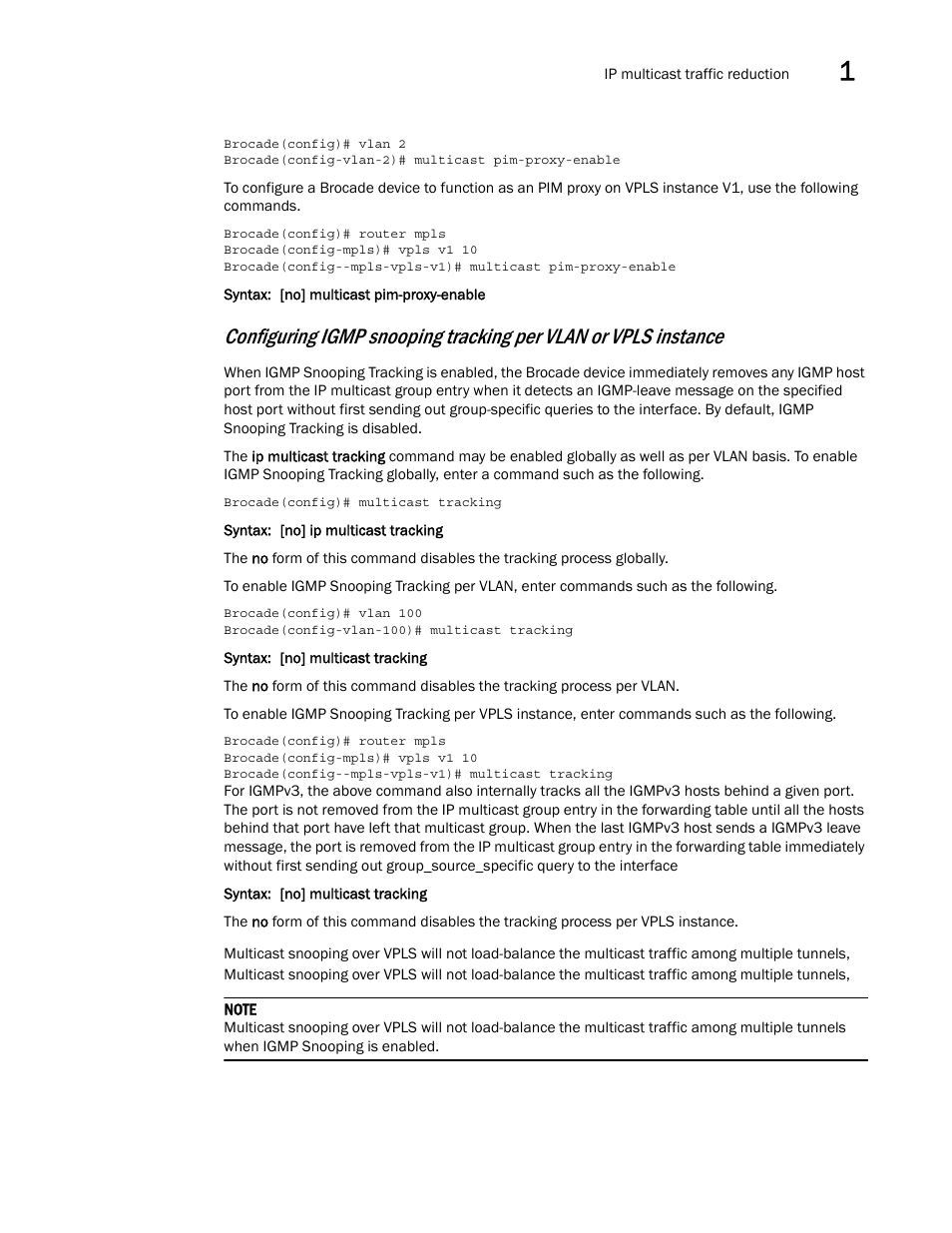 Brocade Multi-Service IronWare Multicast Configuration Guide (Supporting R05.6.00) User Manual | Page 145 / 216