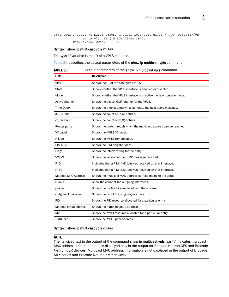 Brocade Multi-Service IronWare Multicast Configuration Guide (Supporting R05.6.00) User Manual | Page 153 / 216