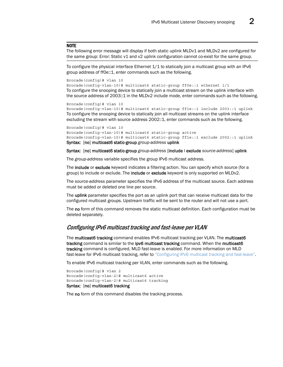 Brocade Multi-Service IronWare Multicast Configuration Guide (Supporting R05.6.00) User Manual | Page 213 / 216