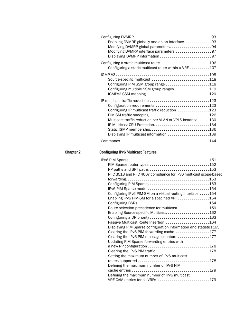 Brocade Multi-Service IronWare Multicast Configuration Guide (Supporting R05.6.00) User Manual | Page 5 / 216