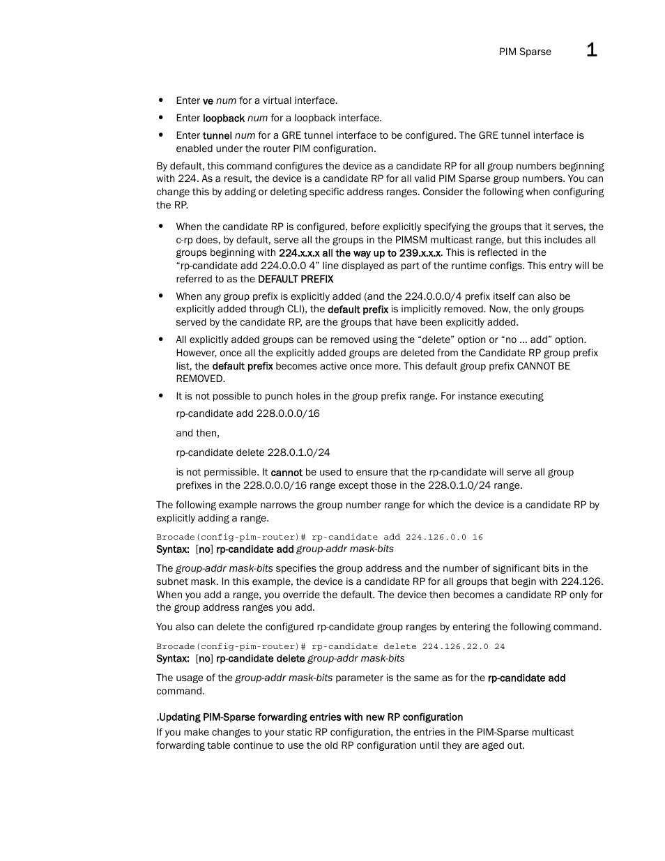 Brocade Multi-Service IronWare Multicast Configuration Guide (Supporting R05.6.00) User Manual | Page 57 / 216