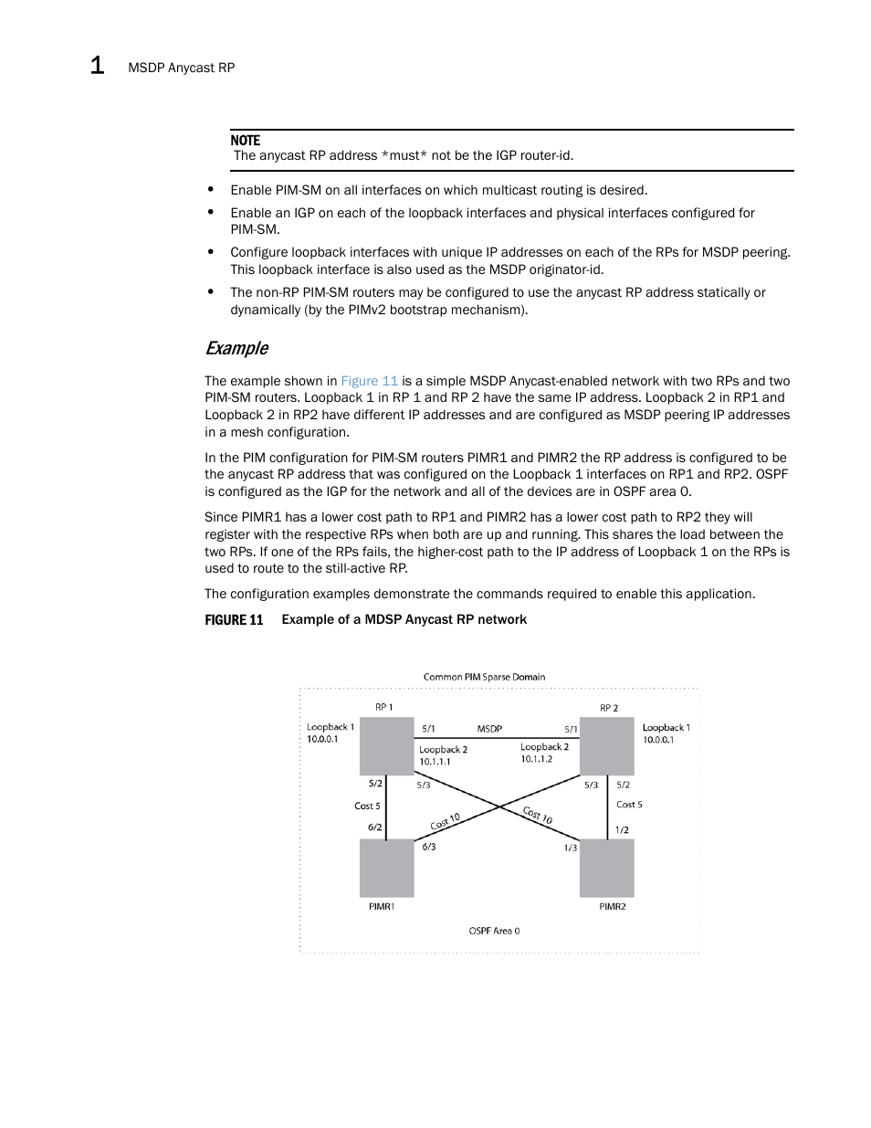 Example | Brocade Multi-Service IronWare Multicast Configuration Guide (Supporting R05.6.00) User Manual | Page 98 / 216