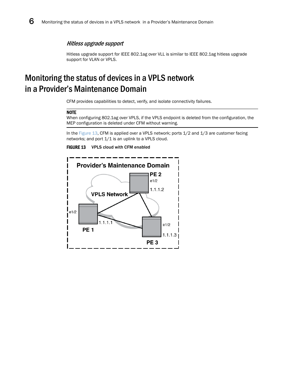 Hitless upgrade support | Brocade Multi-Service IronWare Administration Guide (Supporting R05.6.00) User Manual | Page 198 / 432