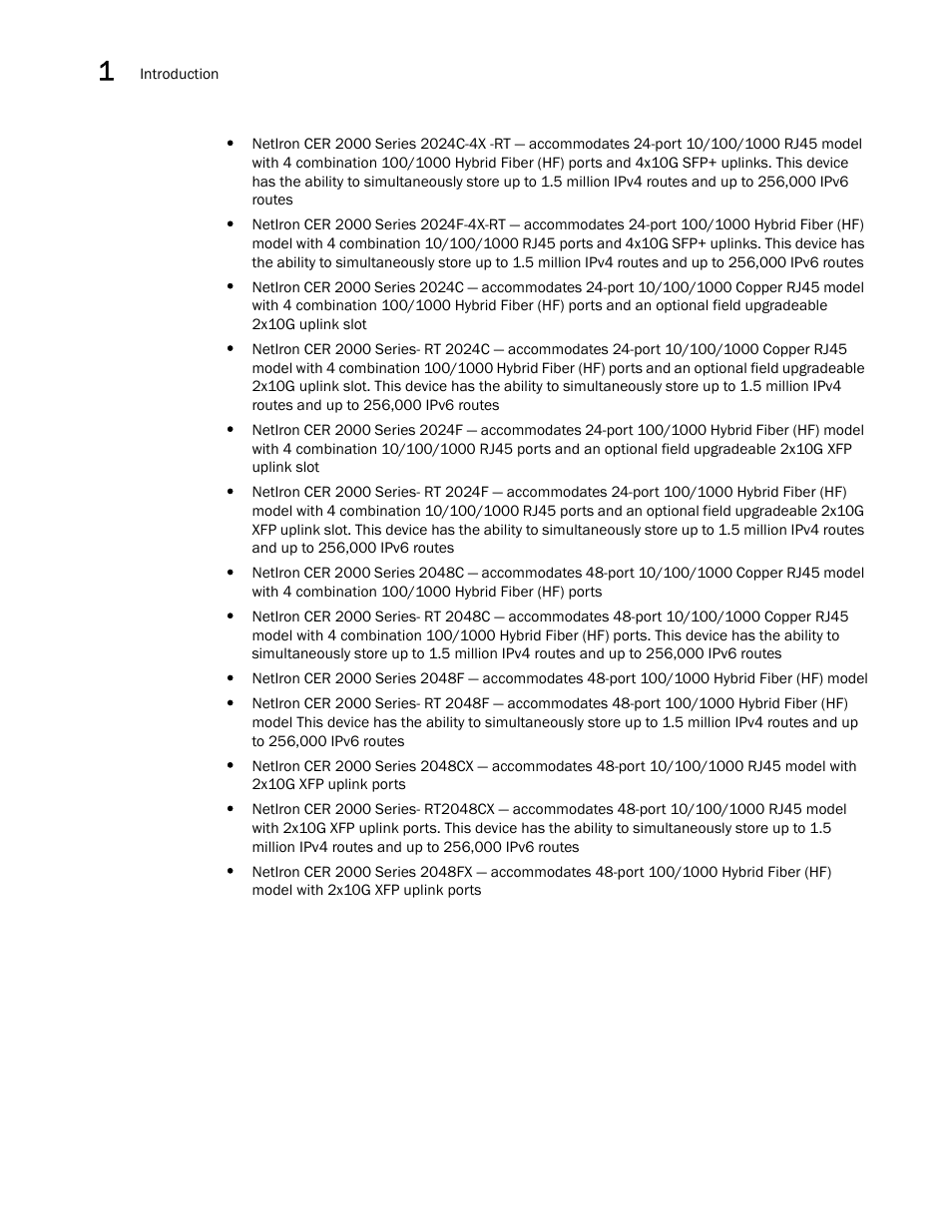 Brocade NetIron CER 2000 Series Hardware Guide (Supporting R05.6.00) User Manual | Page 14 / 110