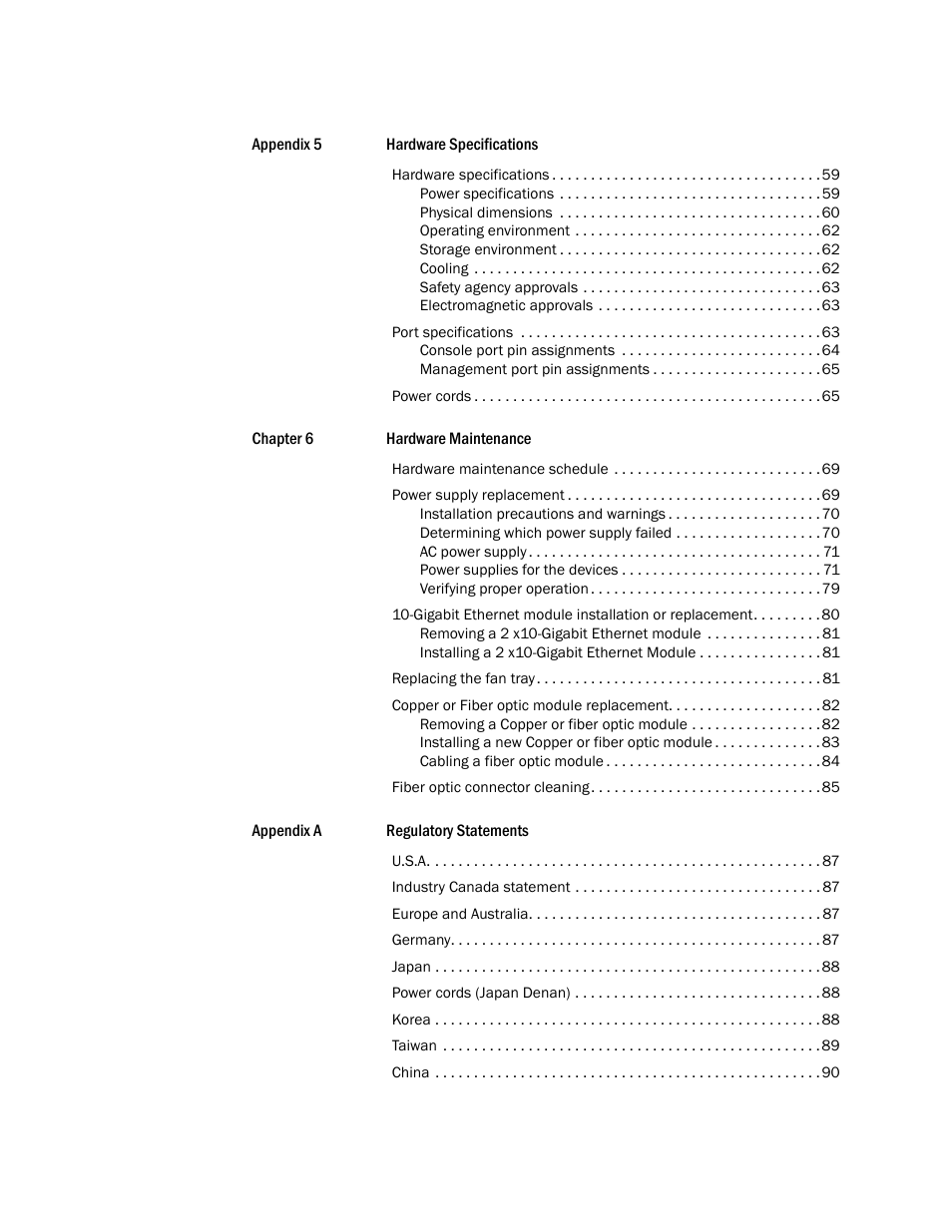 Brocade NetIron CER 2000 Series Hardware Guide (Supporting R05.6.00) User Manual | Page 5 / 110