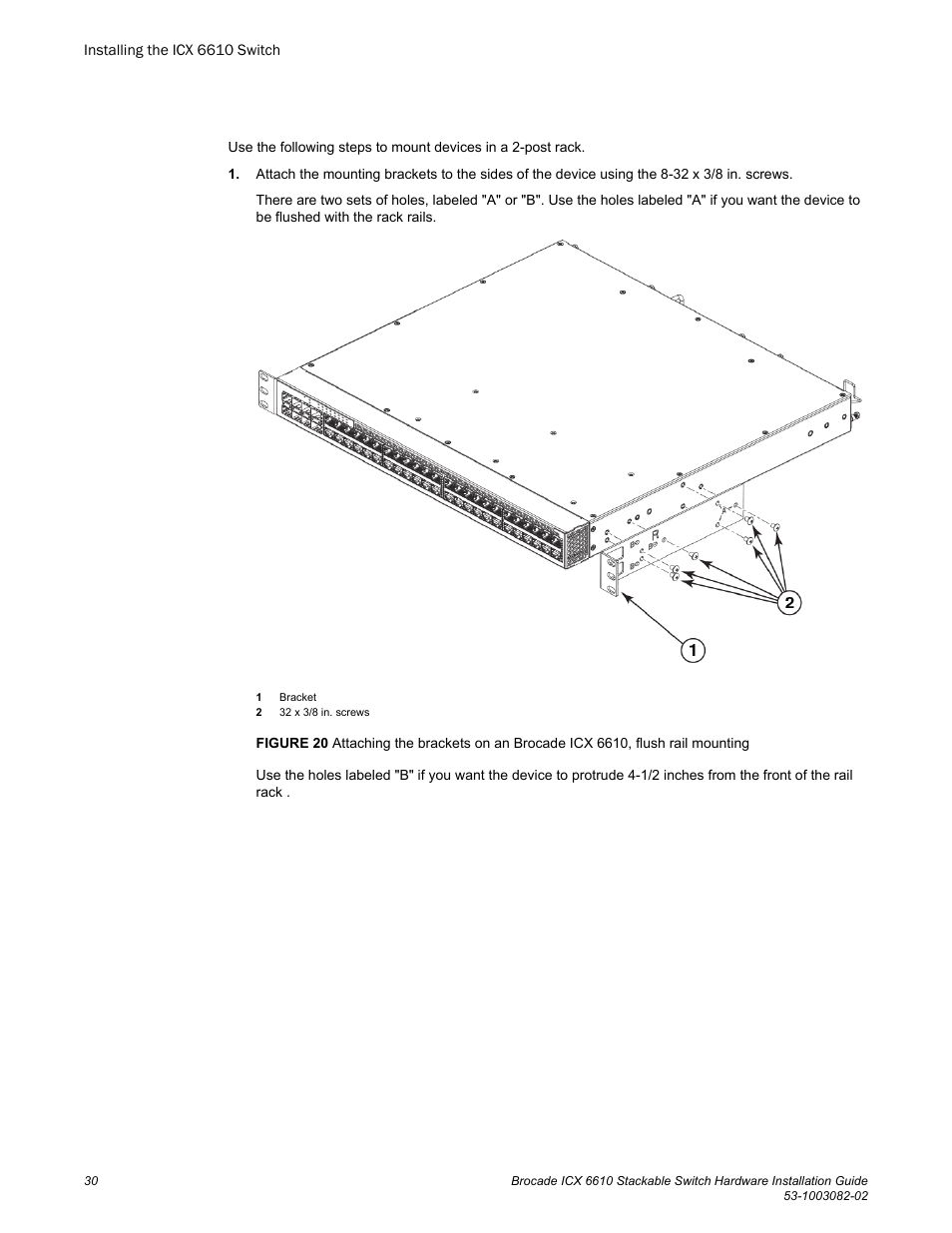 Brocade ICX 6610 Stackable Switch Hardware Installation Guide User Manual | Page 32 / 108