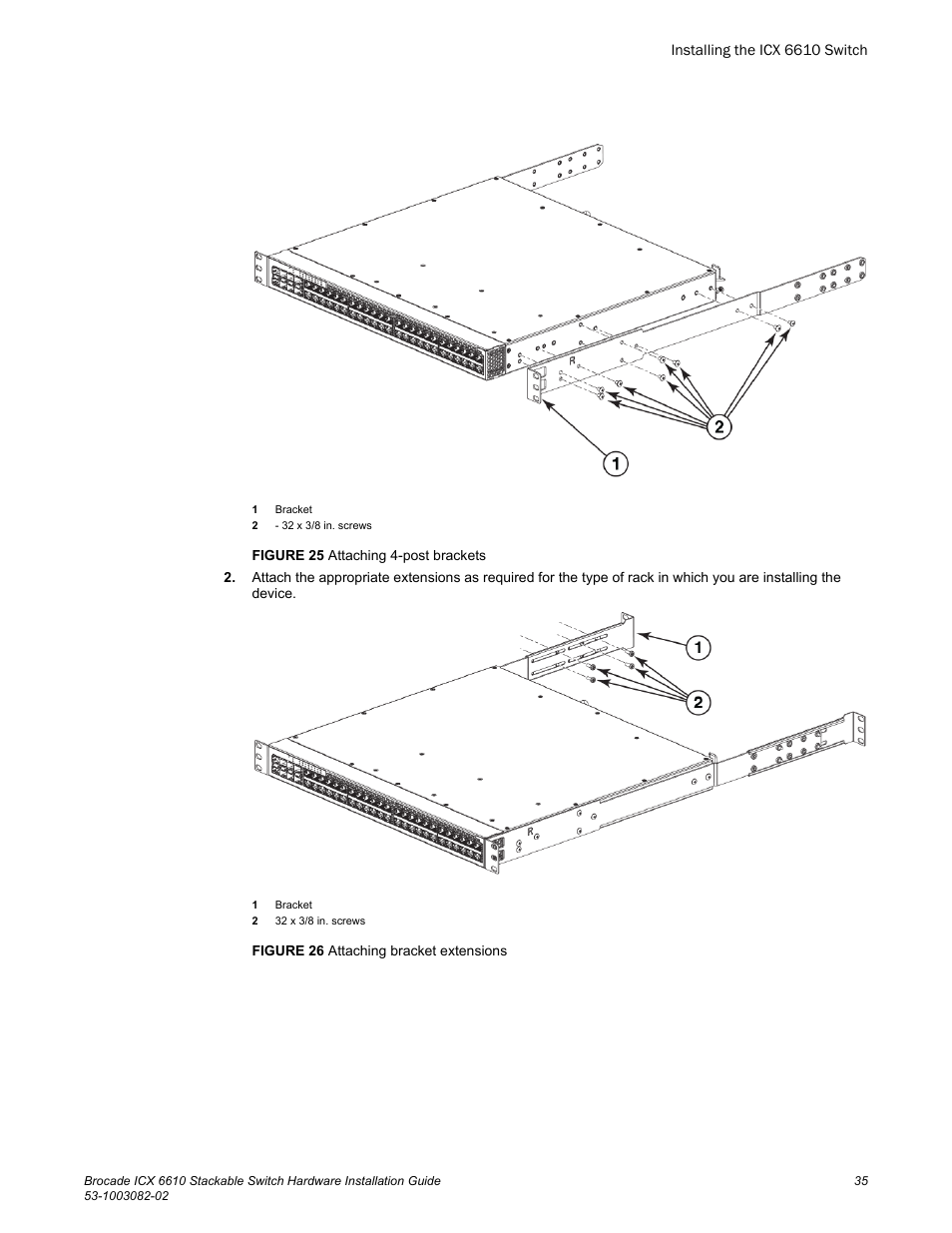 Brocade ICX 6610 Stackable Switch Hardware Installation Guide User Manual | Page 37 / 108