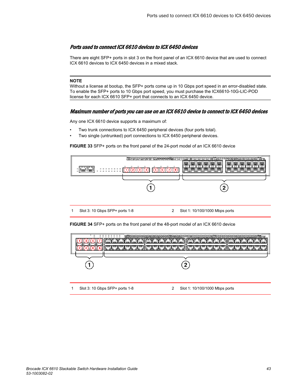 Brocade ICX 6610 Stackable Switch Hardware Installation Guide User Manual | Page 45 / 108