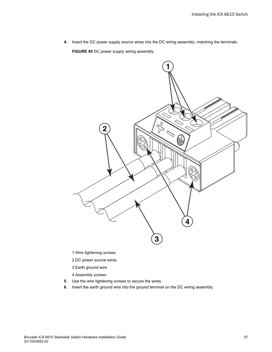 Brocade ICX 6610 Stackable Switch Hardware Installation Guide User Manual | Page 59 / 108