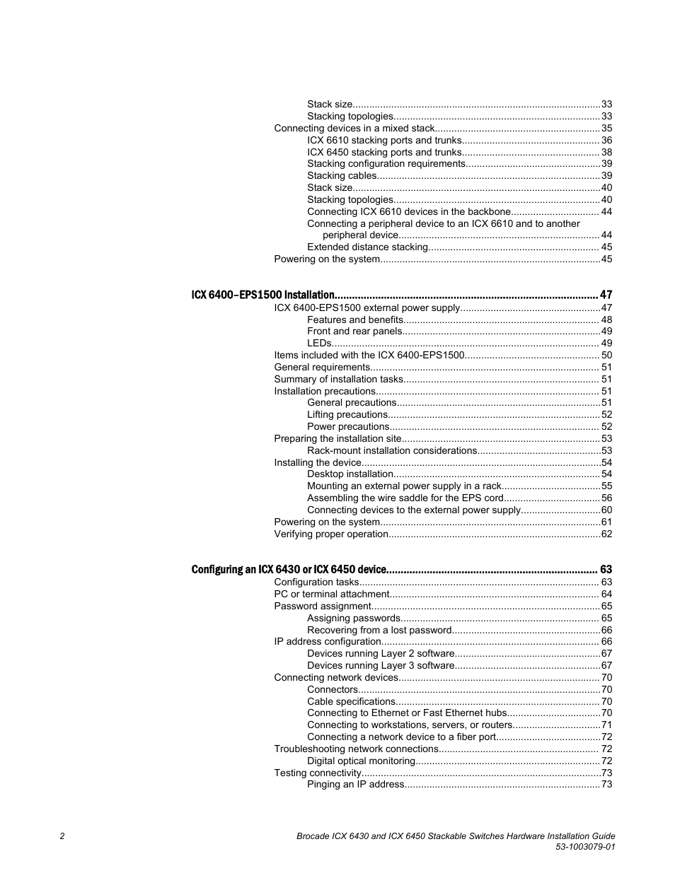 Brocade ICX 6450 Stackable Switches Hardware Installation Guide User Manual | Page 4 / 116