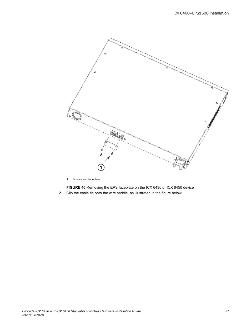 Brocade ICX 6450 Stackable Switches Hardware Installation Guide User Manual | Page 59 / 116