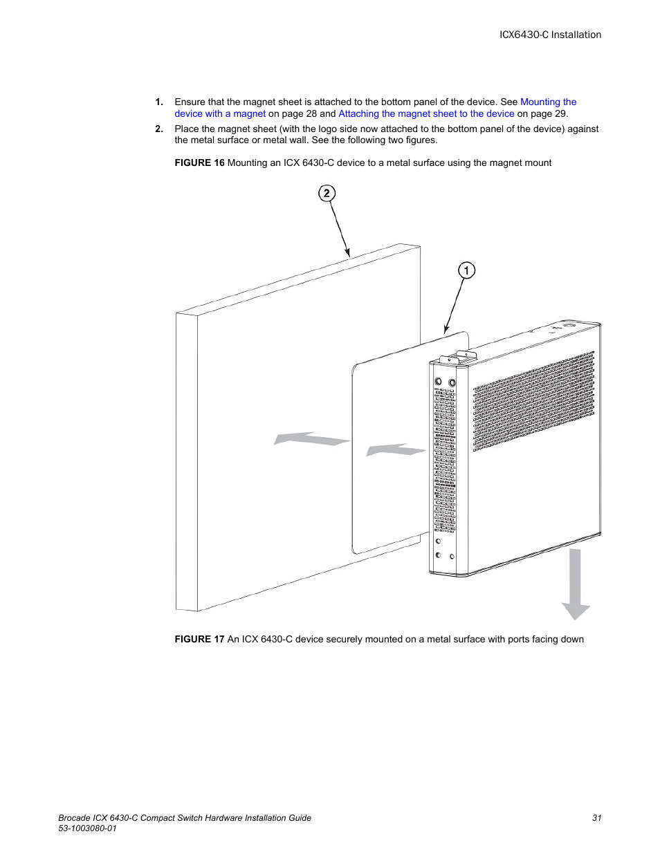 Brocade ICX 6430-C Compact Switch Hardware Installation Guide User Manual | Page 33 / 64