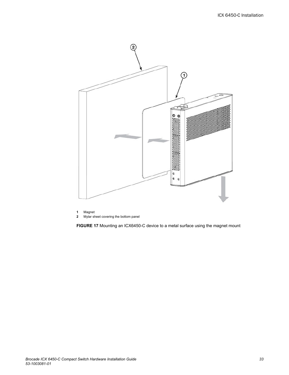 Brocade ICX 6450-C Compact Switch Hardware Installation Guide User Manual | Page 35 / 64