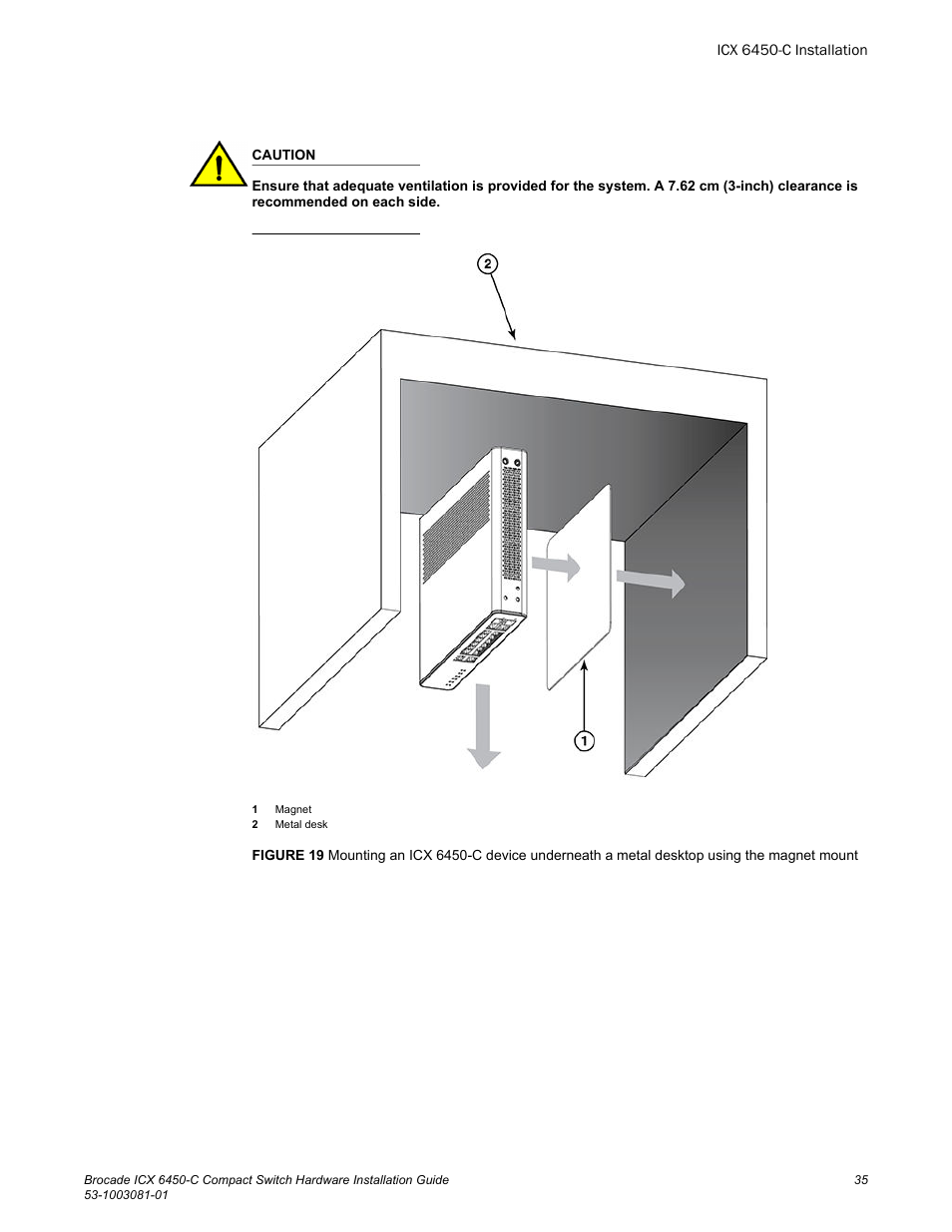 Brocade ICX 6450-C Compact Switch Hardware Installation Guide User Manual | Page 37 / 64