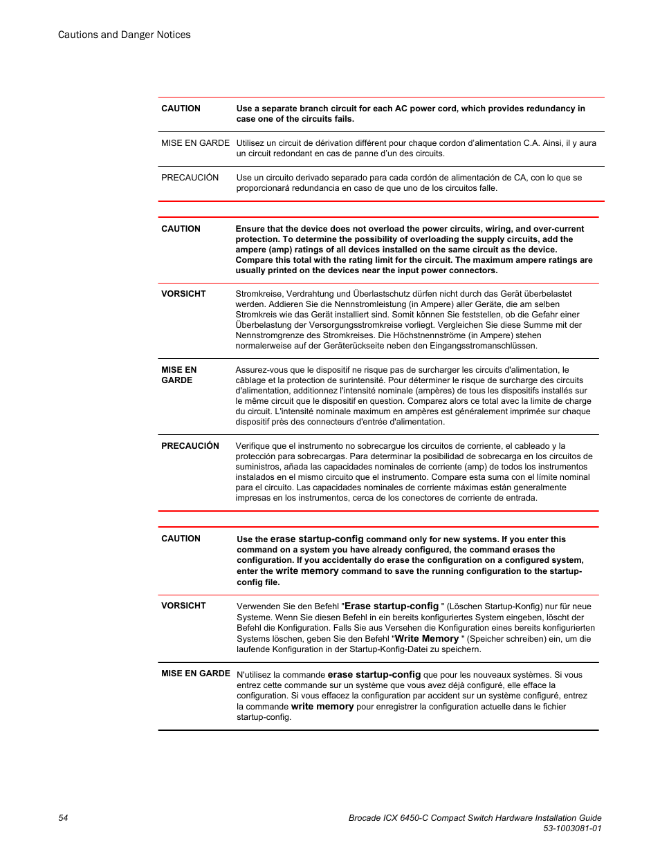 Brocade ICX 6450-C Compact Switch Hardware Installation Guide User Manual | Page 56 / 64