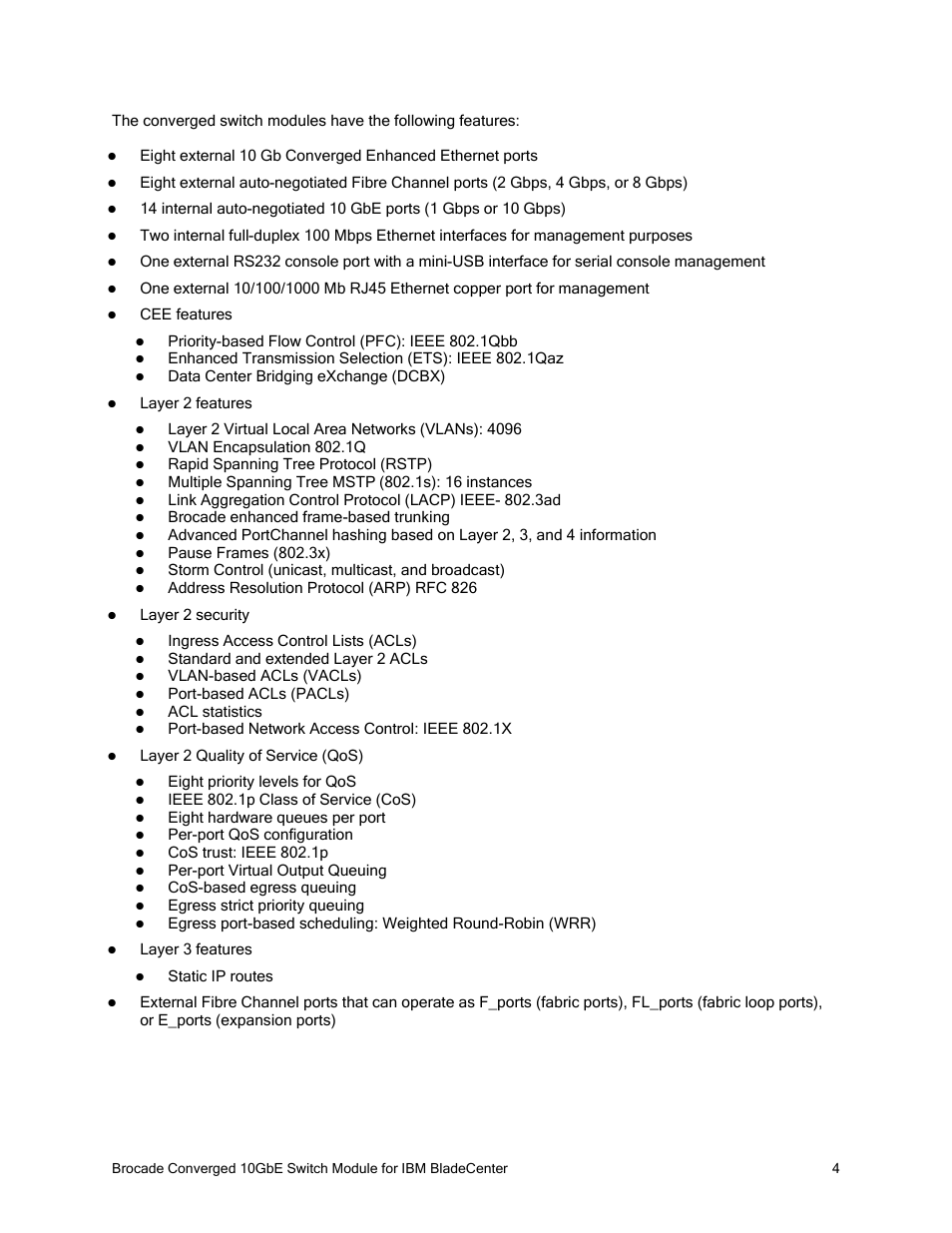 Brocade Converged 10GbE Switch Module for IBM BladeCenter IBM BladeCenter at-a-glance guide User Manual | Page 4 / 12