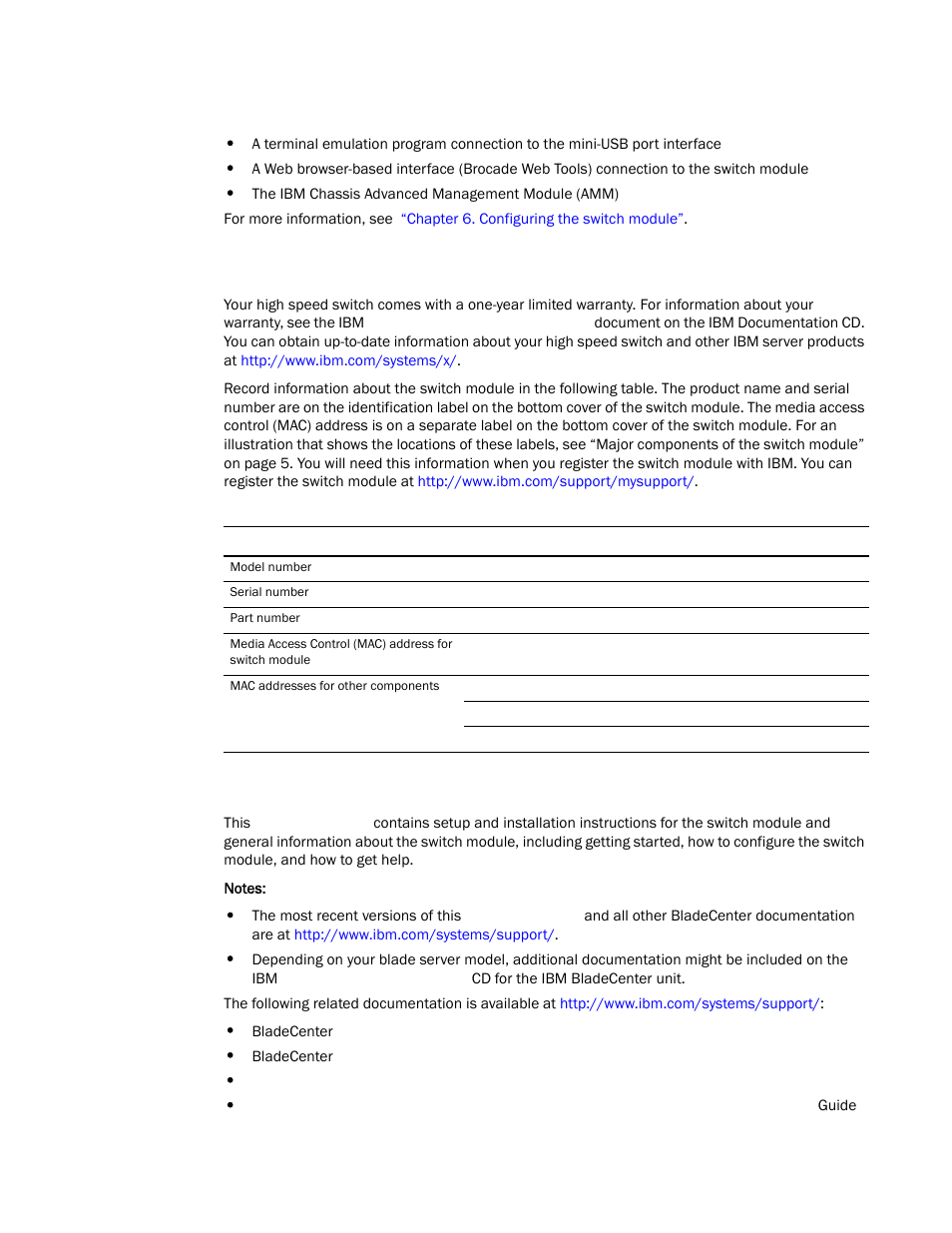 Additional information, Related documentation, Additional information related documentation | Brocade FCoE Switch Module for IBM BladeCenter Installation and User’s Guide User Manual | Page 17 / 76