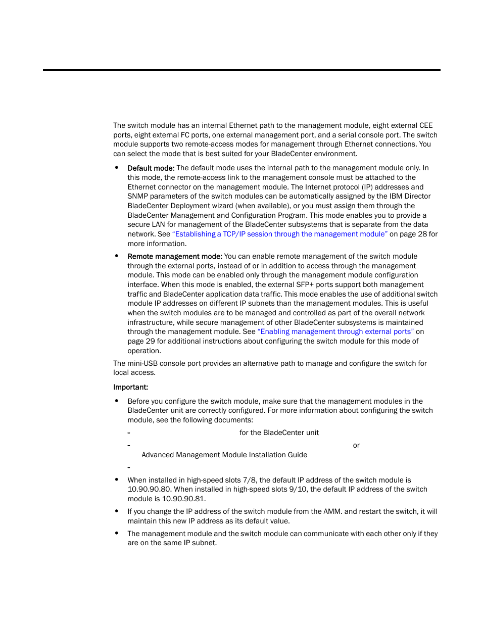 Chapter 6. configuring the switch module | Brocade FCoE Switch Module for IBM BladeCenter Installation and User’s Guide User Manual | Page 41 / 76