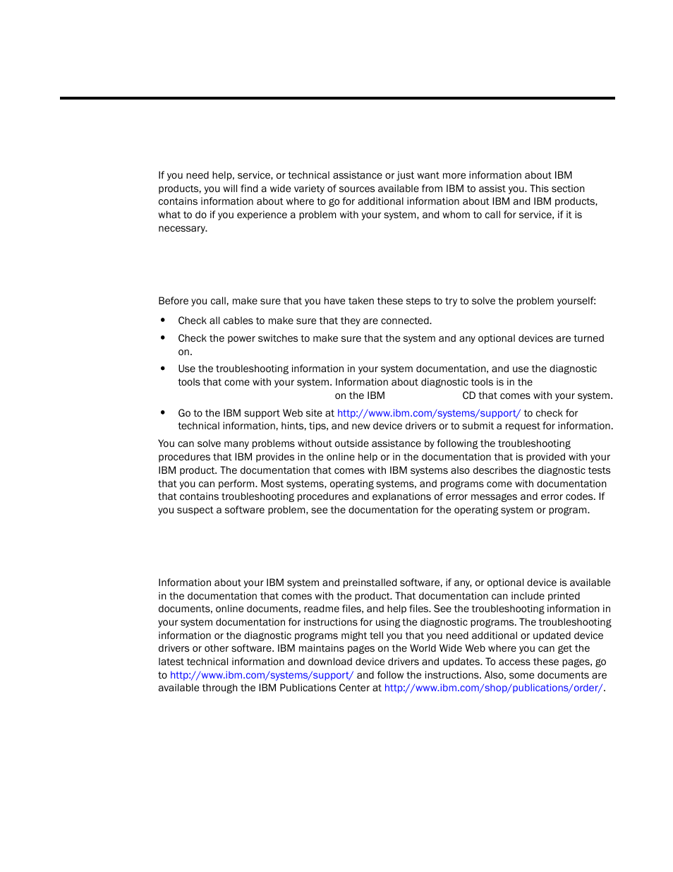 Appendix a. getting help and technical assistance, Before you call, Using the documentation | Brocade FCoE Switch Module for IBM BladeCenter Installation and User’s Guide User Manual | Page 59 / 76