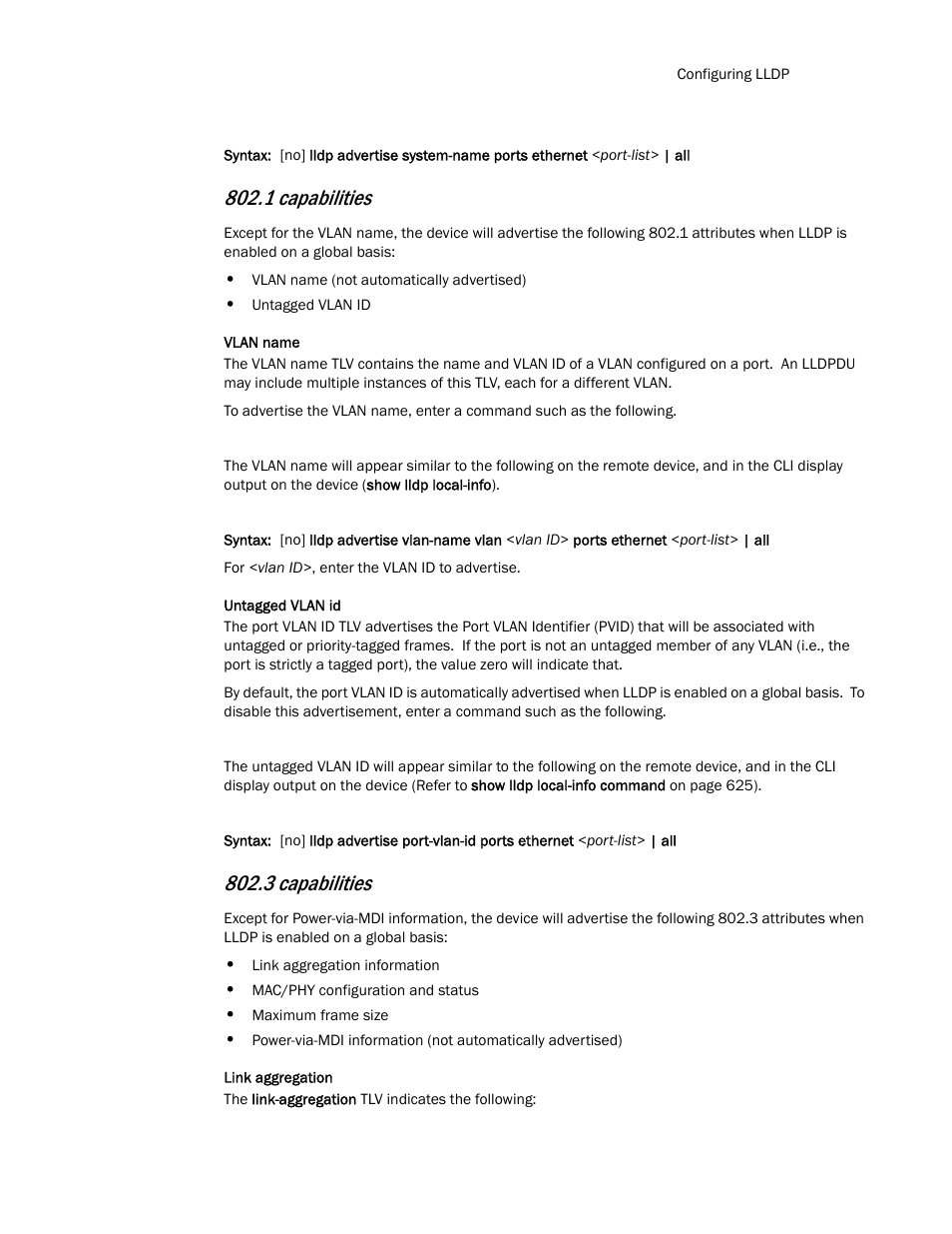 1 capabilities, 3 capabilities | Brocade TurboIron 24X Series Configuration Guide User Manual | Page 237 / 1116