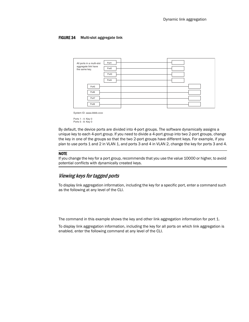 Viewing keys for tagged ports, Figure 34 | Brocade TurboIron 24X Series Configuration Guide User Manual | Page 387 / 1116
