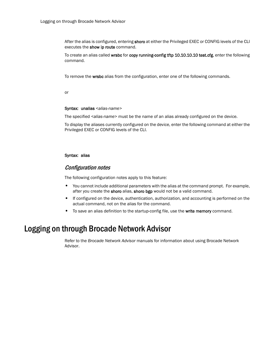 Logging on through brocade network advisor | Brocade TurboIron 24X Series Configuration Guide User Manual | Page 54 / 1116