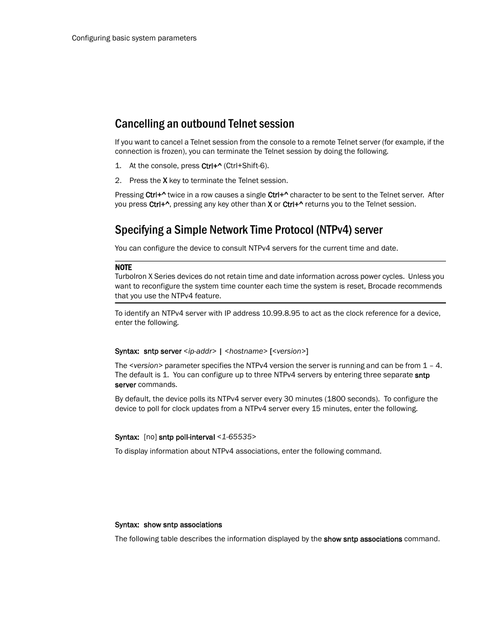 Cancelling an outbound telnet session | Brocade TurboIron 24X Series Configuration Guide User Manual | Page 62 / 1116