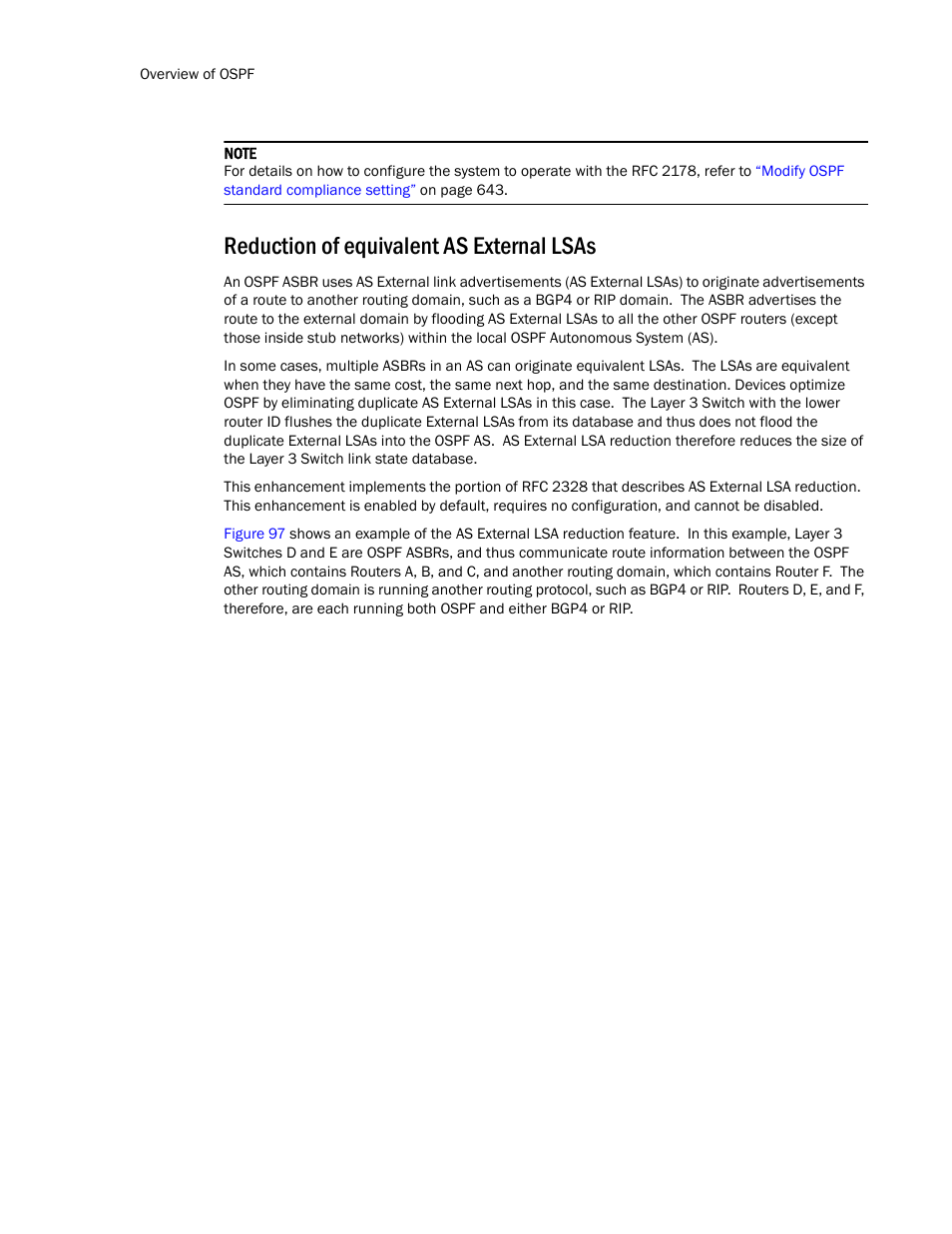 Reduction of equivalent as external lsas | Brocade TurboIron 24X Series Configuration Guide User Manual | Page 644 / 1116