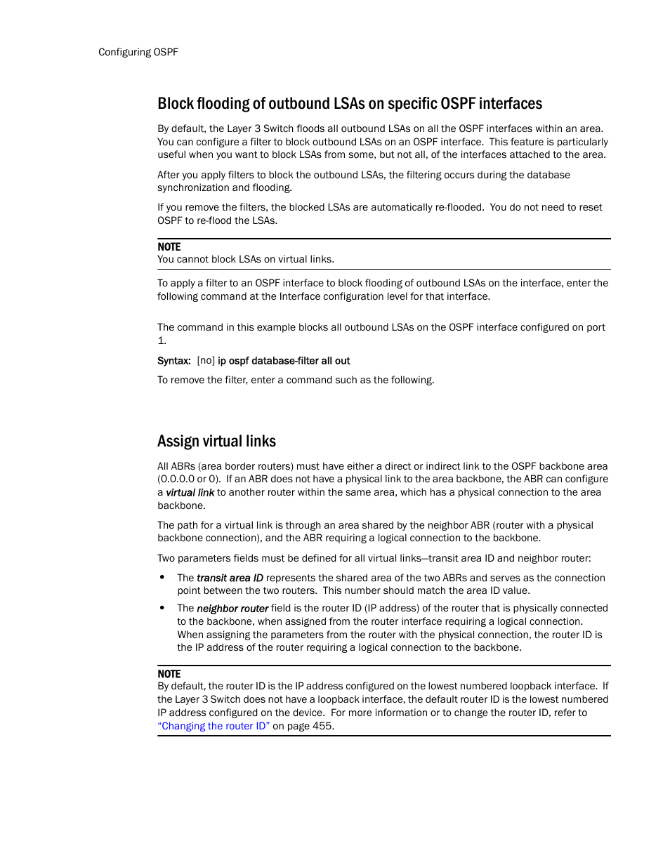 Assign virtual links | Brocade TurboIron 24X Series Configuration Guide User Manual | Page 658 / 1116