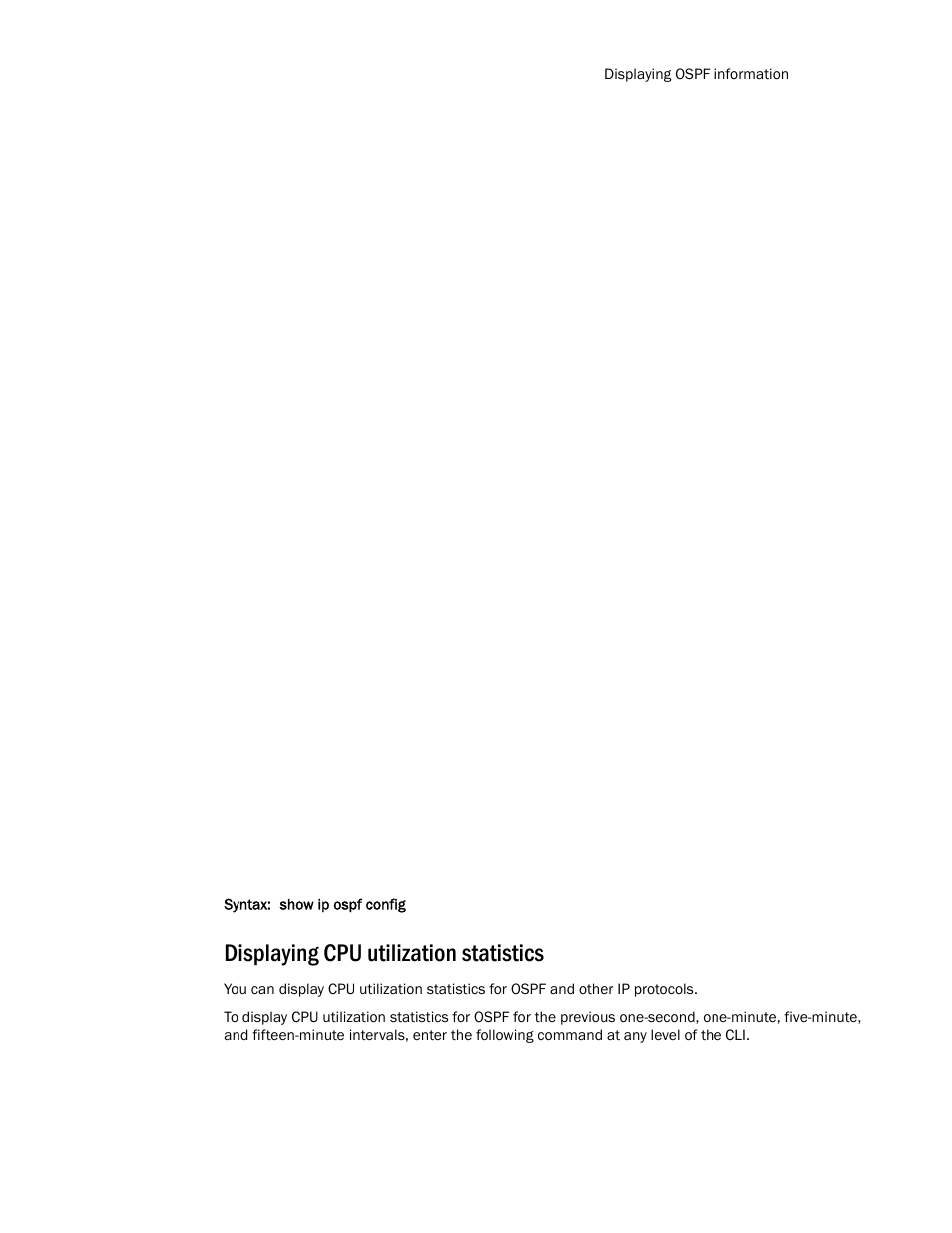 Displaying cpu utilization statistics | Brocade TurboIron 24X Series Configuration Guide User Manual | Page 681 / 1116