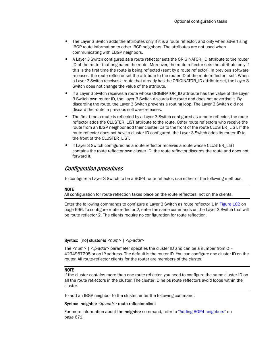 Configuration procedures | Brocade TurboIron 24X Series Configuration Guide User Manual | Page 731 / 1116