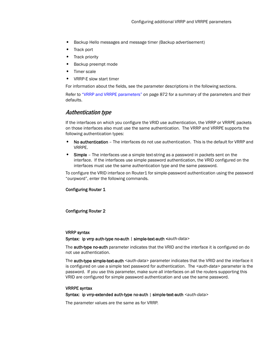 Authentication type | Brocade TurboIron 24X Series Configuration Guide User Manual | Page 911 / 1116