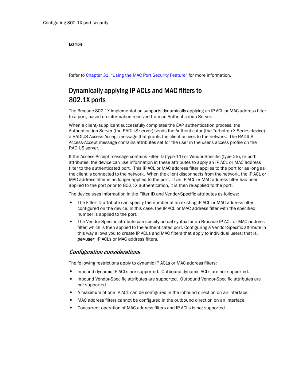 Configuration considerations | Brocade TurboIron 24X Series Configuration Guide User Manual | Page 992 / 1116