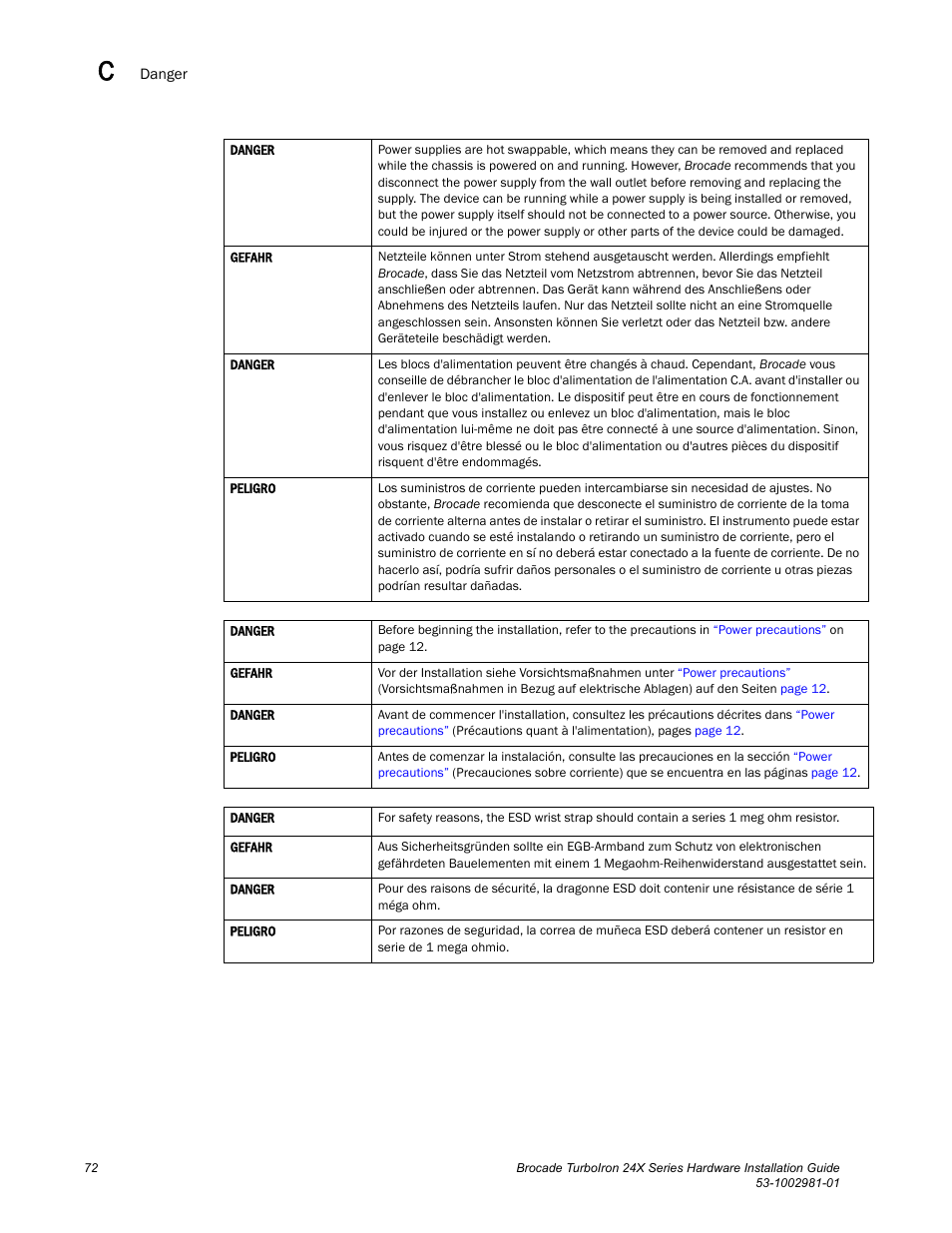 Brocade TurboIron 24X Series Hardware Installation Guide User Manual | Page 82 / 84