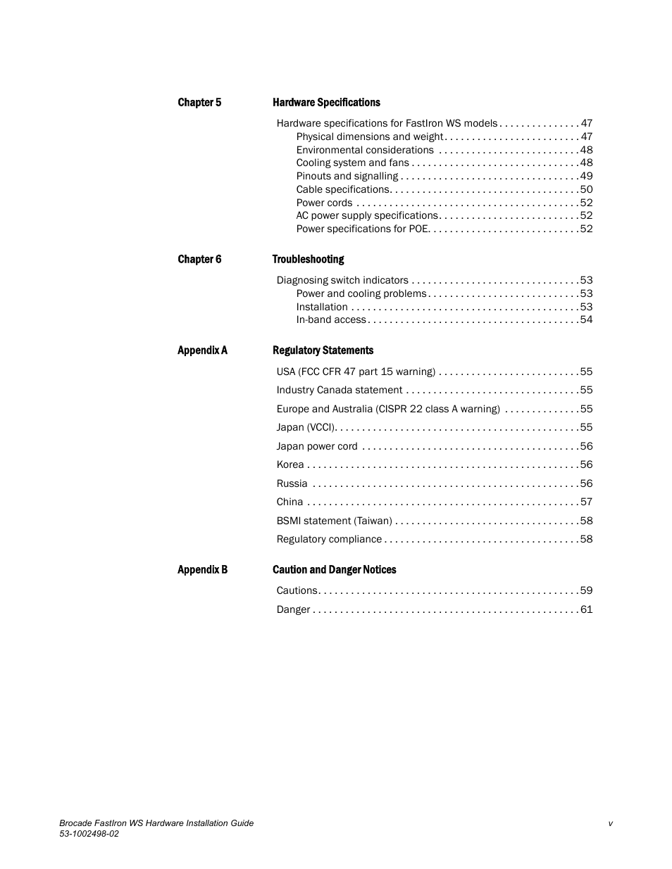 Brocade FastIron WS Hardware Installation Guide User Manual | Page 5 / 74