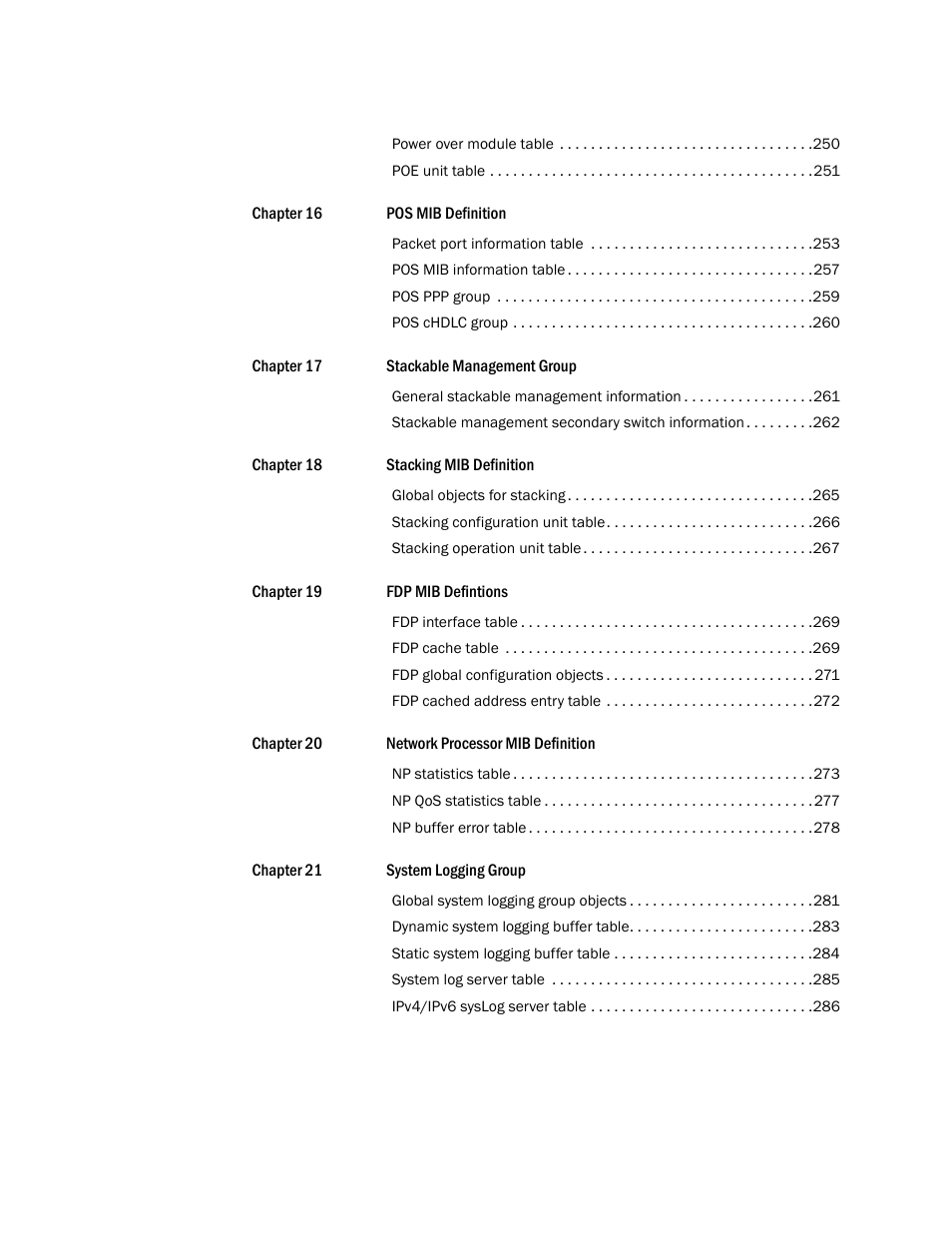 Brocade Unified IP MIB Reference (Supporting FastIron Release 07.5.00) User Manual | Page 12 / 768