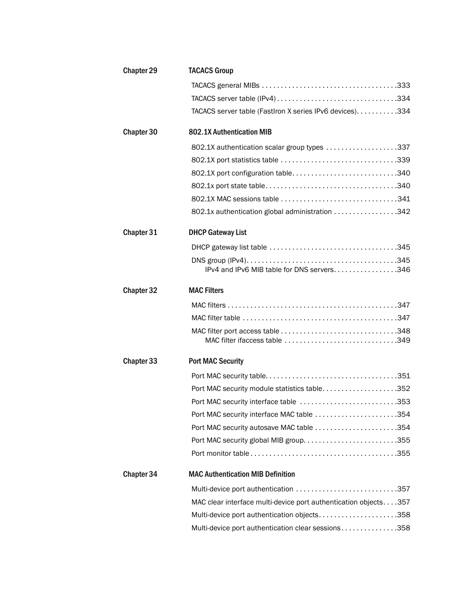 Brocade Unified IP MIB Reference (Supporting FastIron Release 07.5.00) User Manual | Page 14 / 768