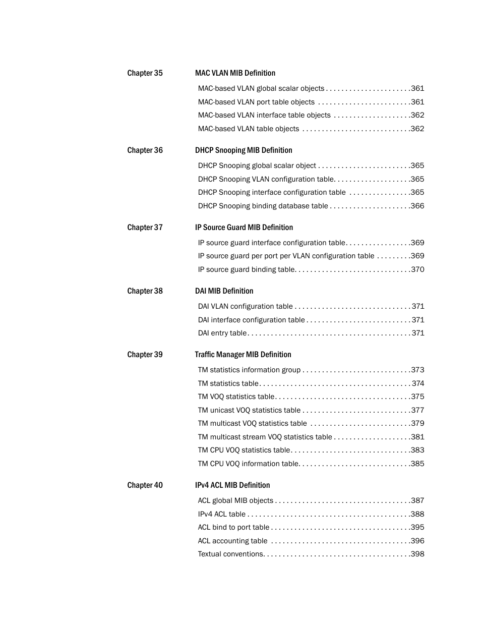 Brocade Unified IP MIB Reference (Supporting FastIron Release 07.5.00) User Manual | Page 15 / 768