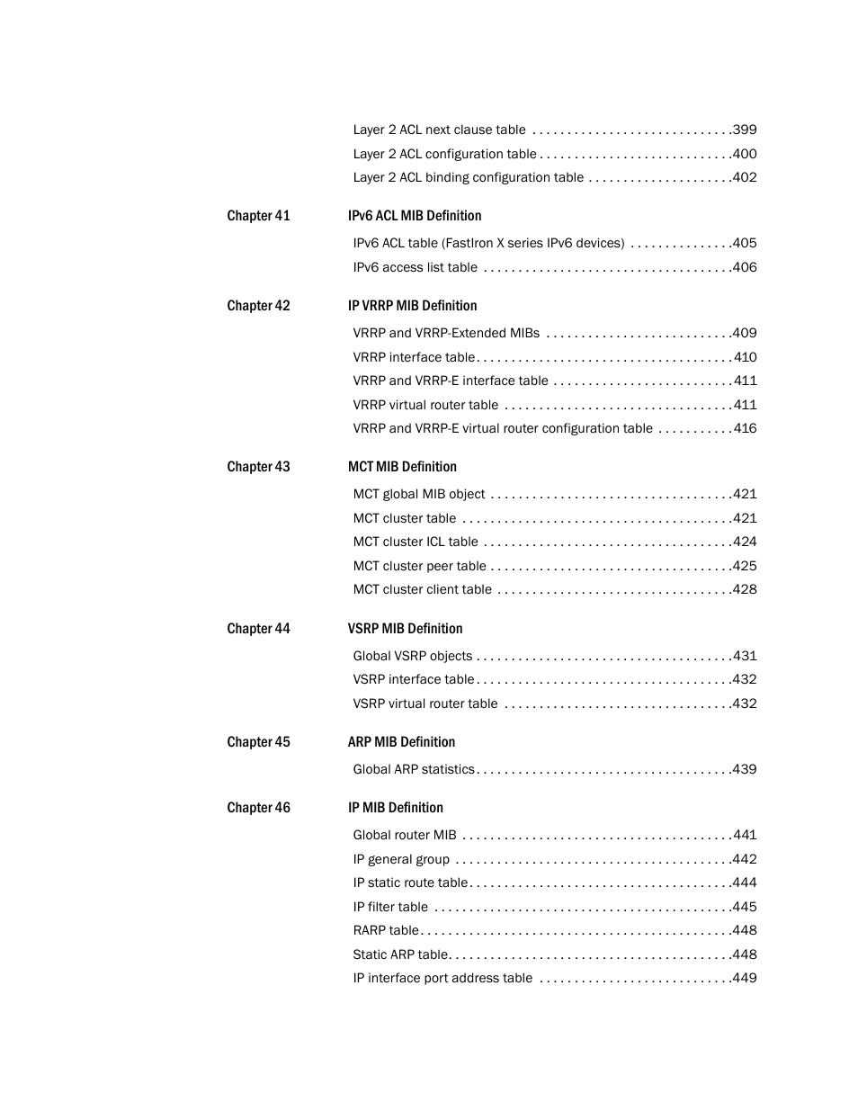 Brocade Unified IP MIB Reference (Supporting FastIron Release 07.5.00) User Manual | Page 16 / 768