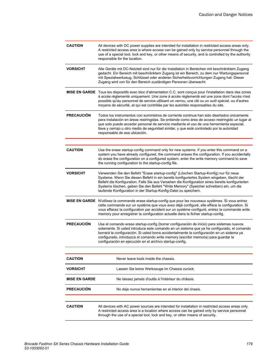 Brocade FastIron SX Series Chassis Hardware Installation Guide User Manual | Page 181 / 192