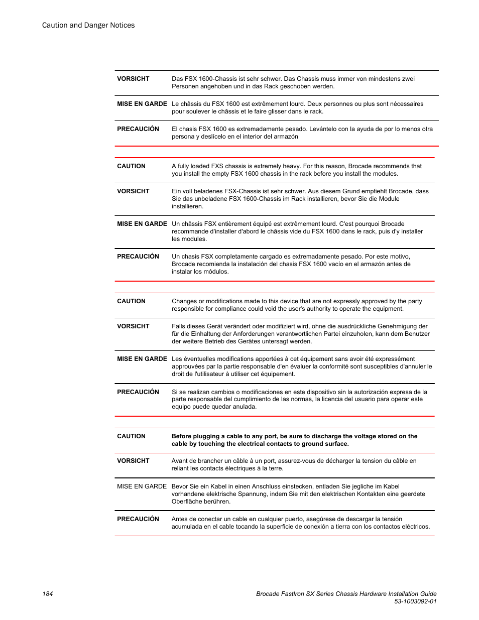 Brocade FastIron SX Series Chassis Hardware Installation Guide User Manual | Page 186 / 192