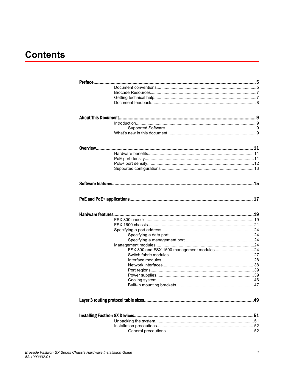 Brocade FastIron SX Series Chassis Hardware Installation Guide User Manual | Page 3 / 192