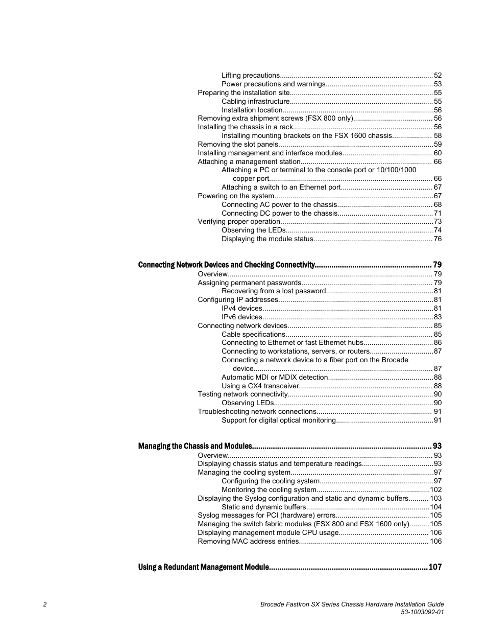 Brocade FastIron SX Series Chassis Hardware Installation Guide User Manual | Page 4 / 192