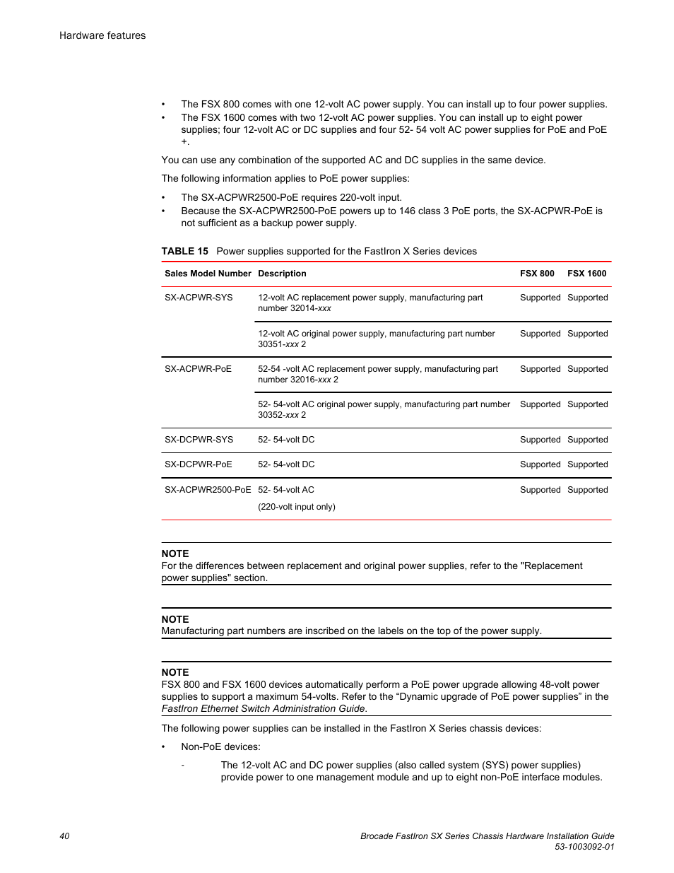 Brocade FastIron SX Series Chassis Hardware Installation Guide User Manual | Page 42 / 192