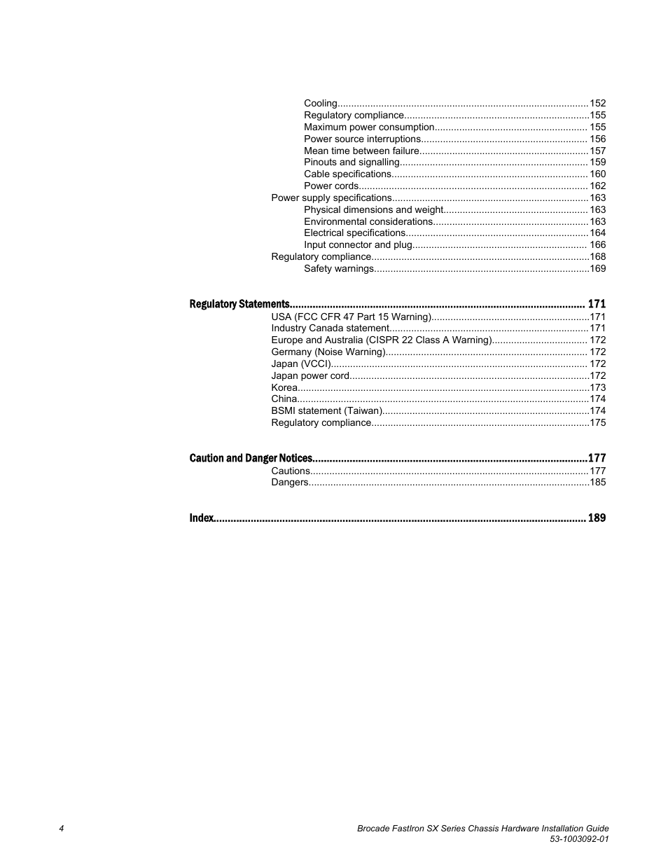 Brocade FastIron SX Series Chassis Hardware Installation Guide User Manual | Page 6 / 192