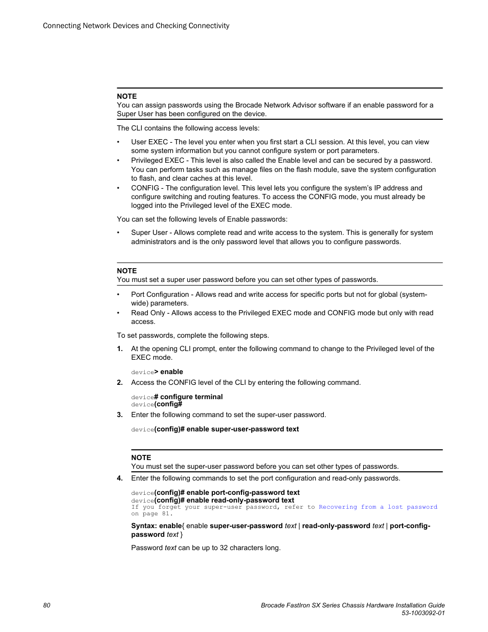 Brocade FastIron SX Series Chassis Hardware Installation Guide User Manual | Page 82 / 192