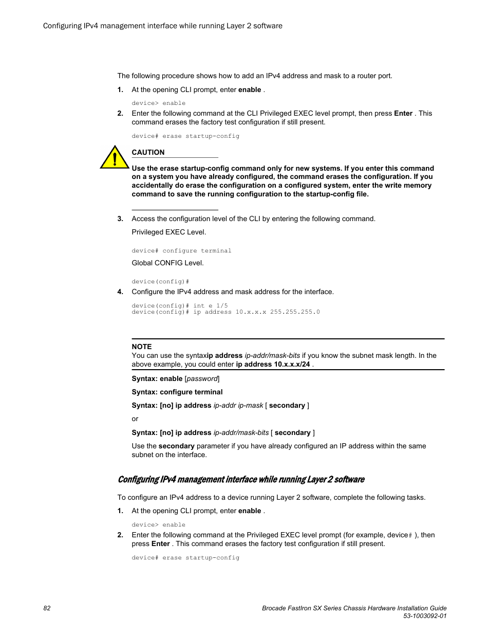 Brocade FastIron SX Series Chassis Hardware Installation Guide User Manual | Page 84 / 192