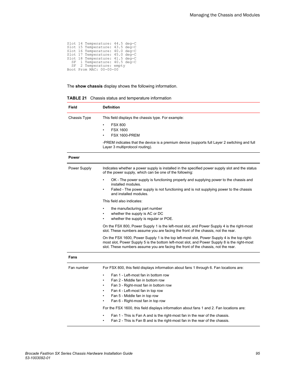 Brocade FastIron SX Series Chassis Hardware Installation Guide User Manual | Page 97 / 192